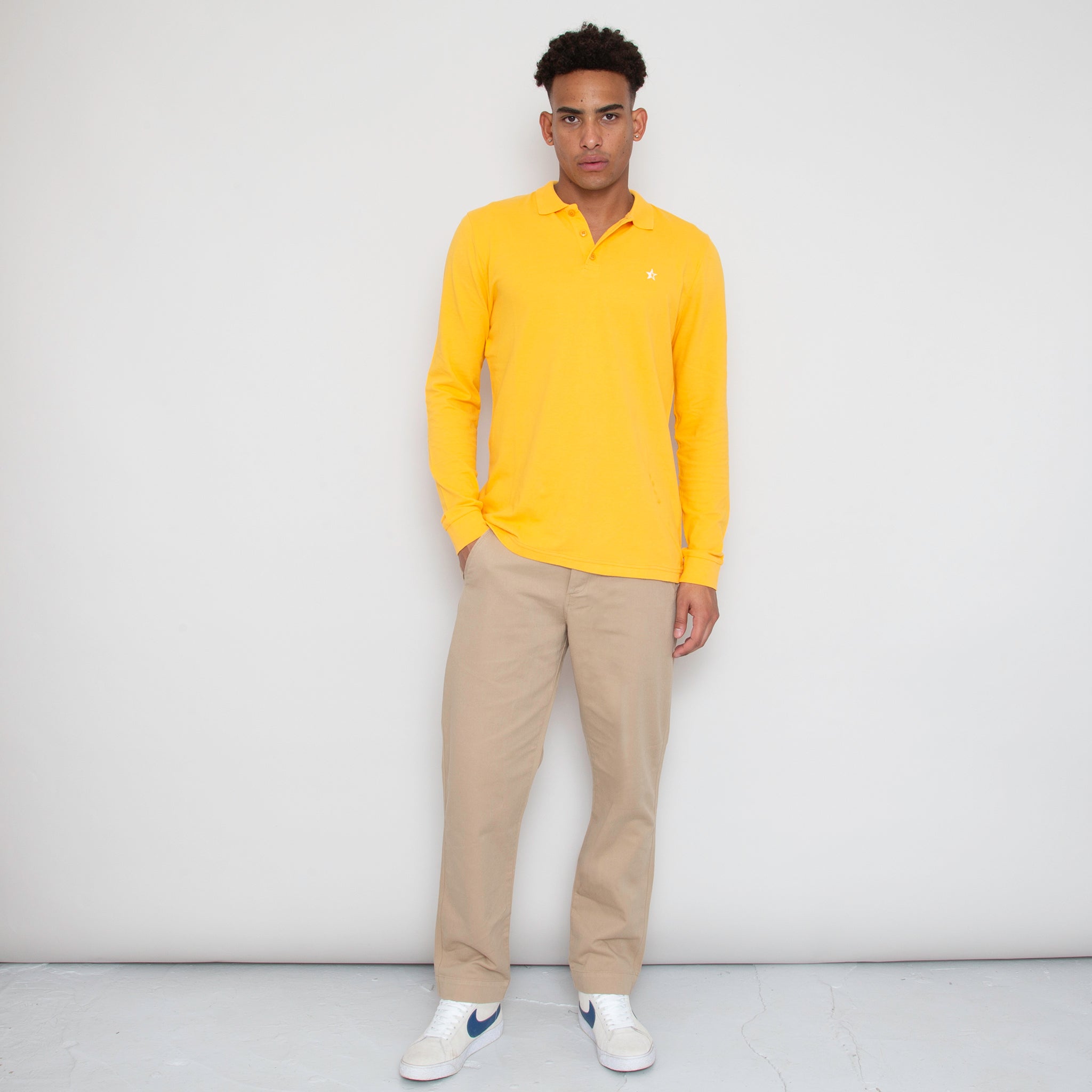 Sounder Golf | Sounder Golf | Clothing | Polos | Long Sleeve Play Well Polo - Sun Yellow | Polos