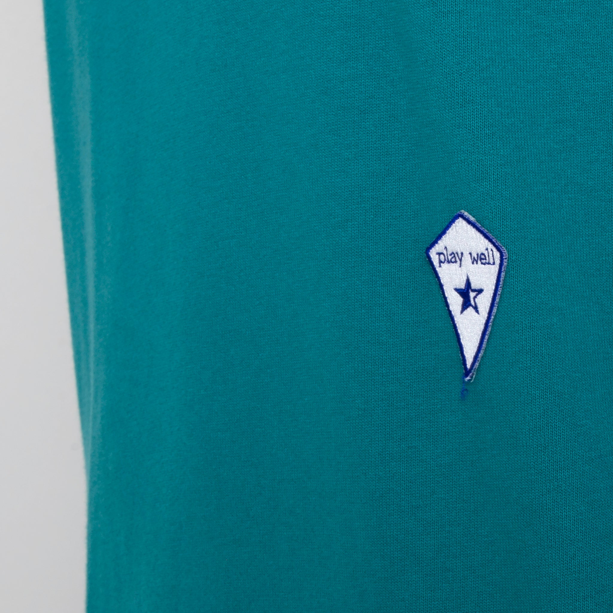 Sounder Golf | Sounder Golf | Sweats | Big Mach Long Sleeve Polo Sweat - Jade and White | Knits & Sweats