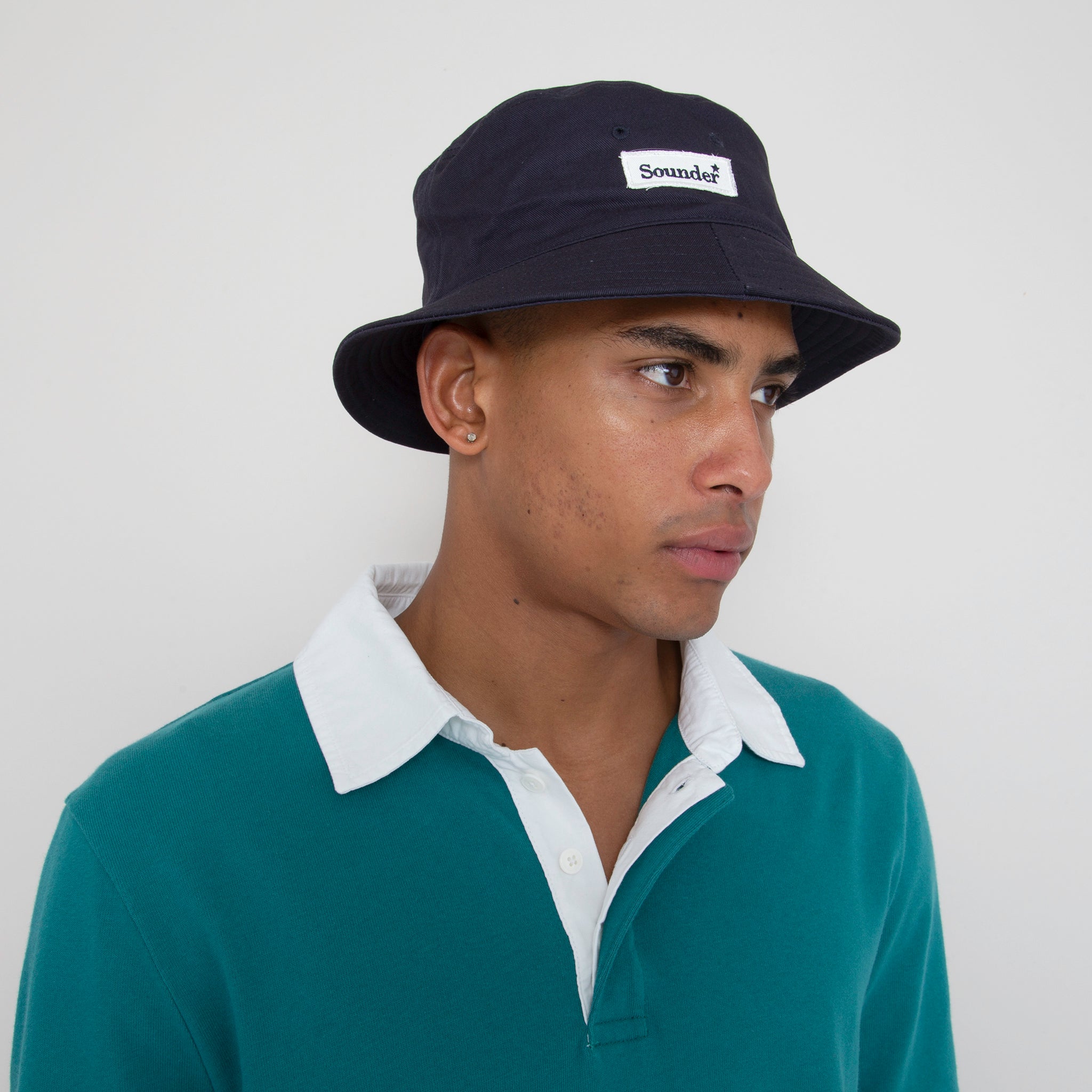 Sounder Golf | Sounder Golf | Sweats | Big Mach Long Sleeve Polo Sweat - Jade and White | Knits & Sweats