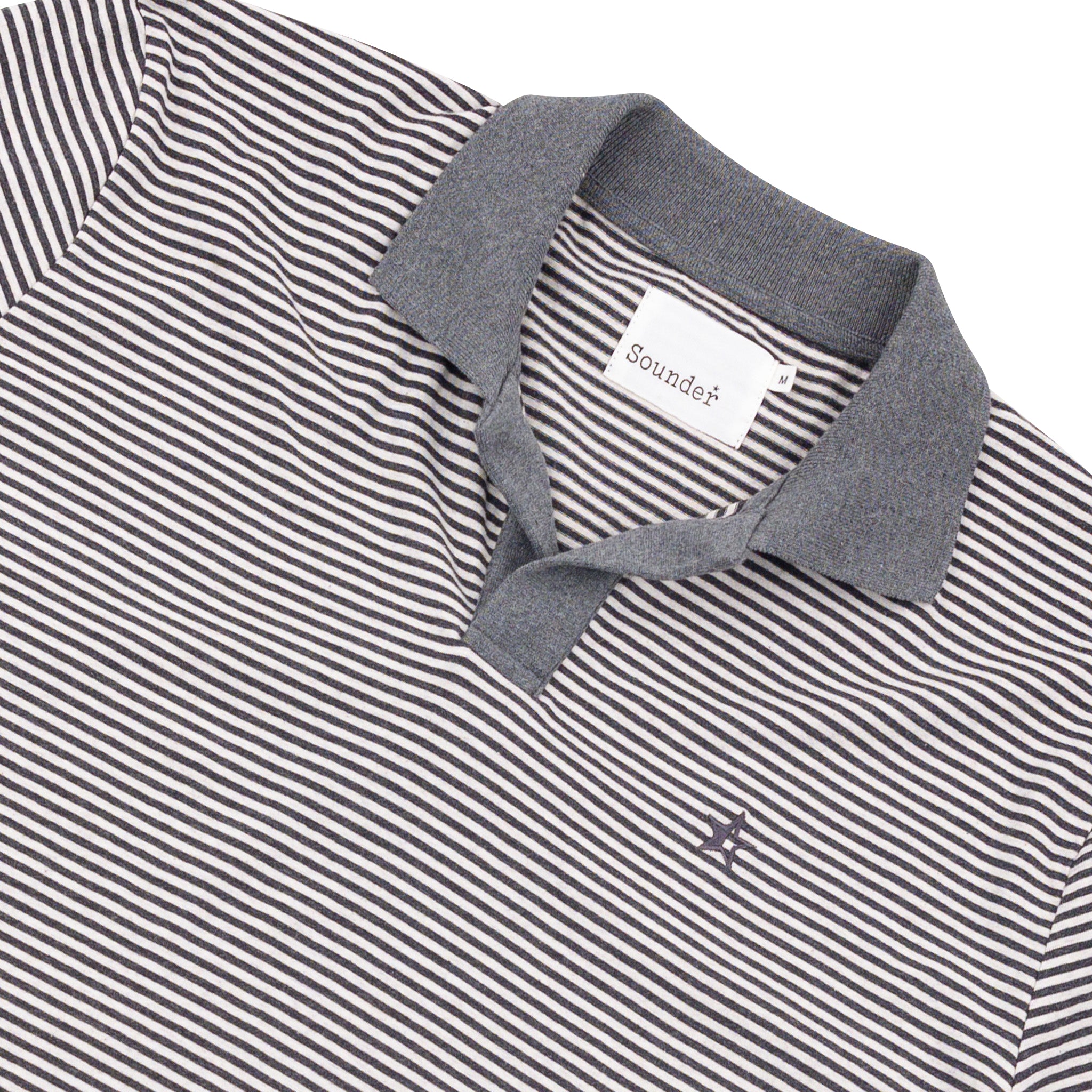 Sounder Golf | Sounder Golf | Clothing | Polos | Capri Collar Polo - Natural / Deep Navy | Polos