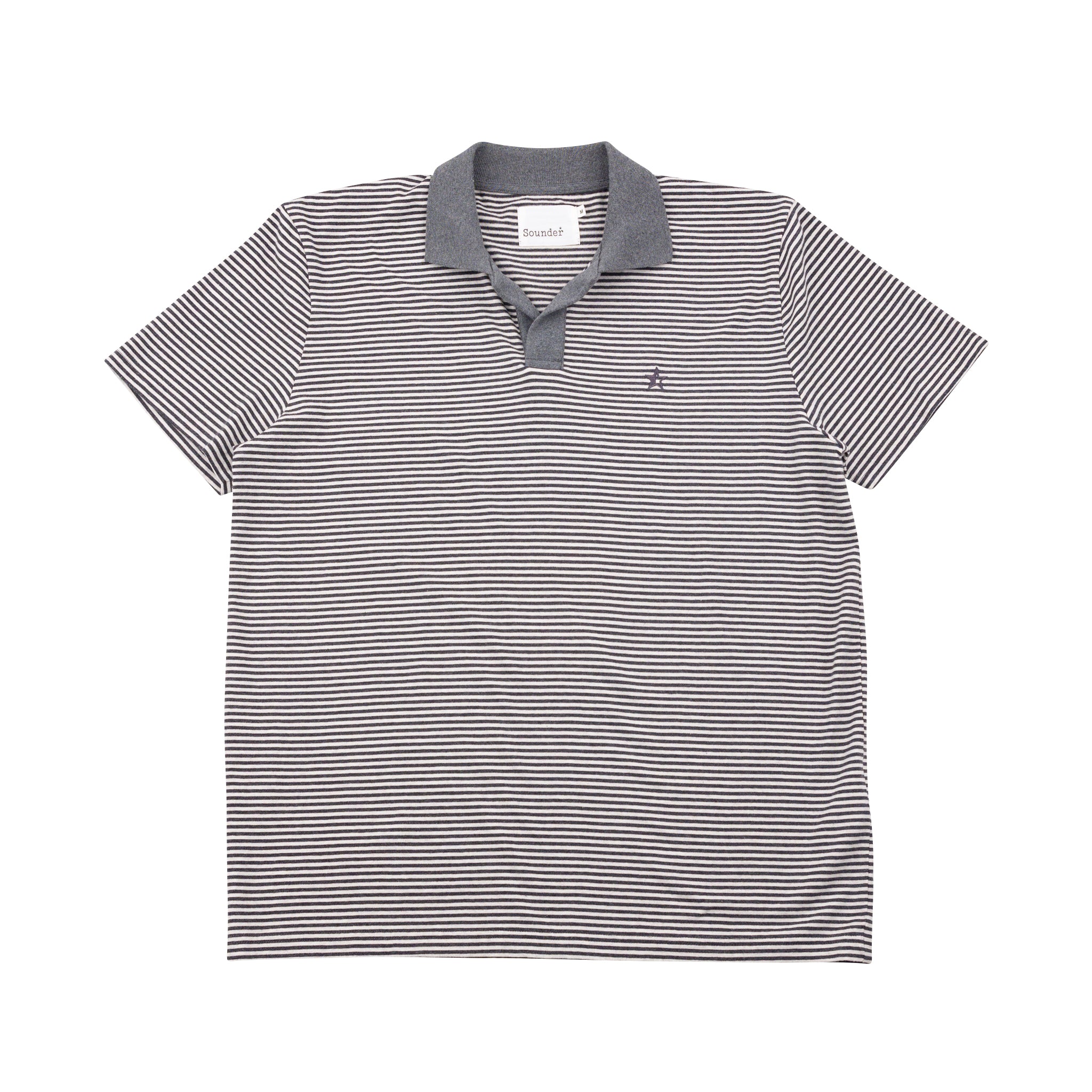 Sounder Golf | Sounder Golf | Clothing | Polos | Capri Collar Polo - Natural / Deep Navy | Polos