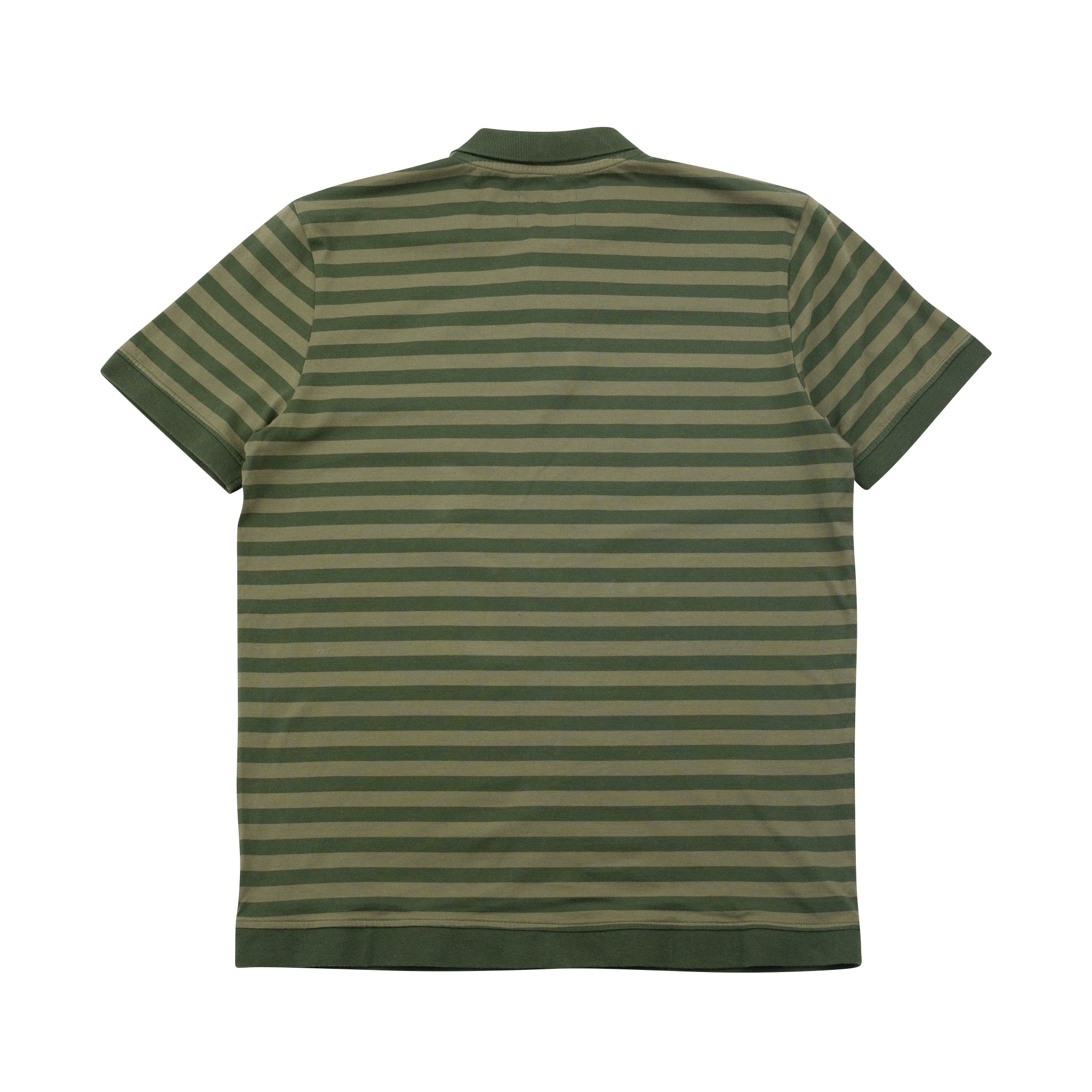 Sounder Golf | Sounder Golf | Clothing | Polos | Play Well Polo - Dark Green / Khaki Stripe | Polos
