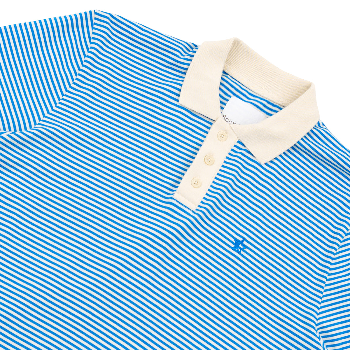 Sounder Golf | Sounder Golf | Clothing | Polos | Play Well Polo - Royal Blue / Off White Stripe | Polos