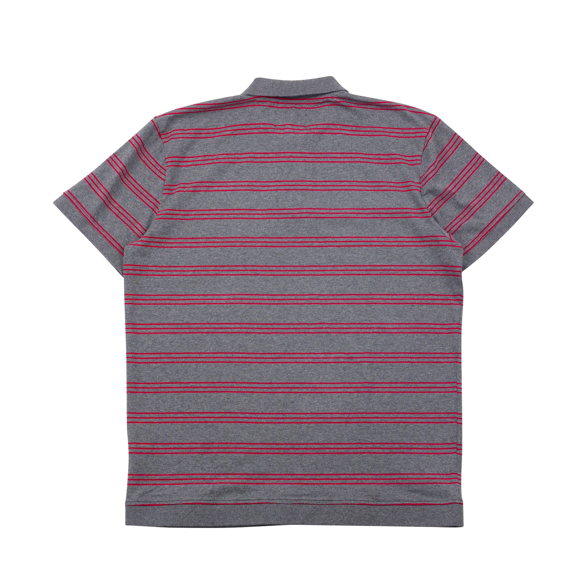 Sounder Golf | Sounder Golf | Clothing | Polos | Play Well Polo - Mid Grey / Red Stripe | Polos
