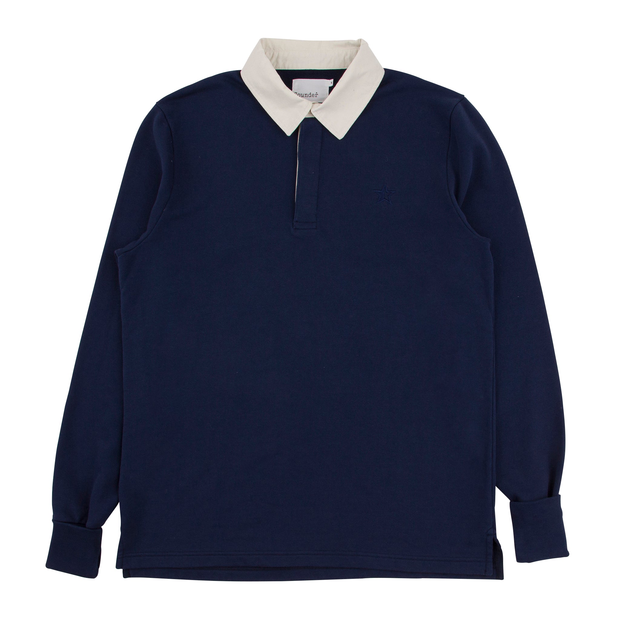 Sounder Golf | Sounder Golf | Sweats | Big Mach Long Sleeve Polo Sweat - Deep Navy / Natural | Knits & Sweats