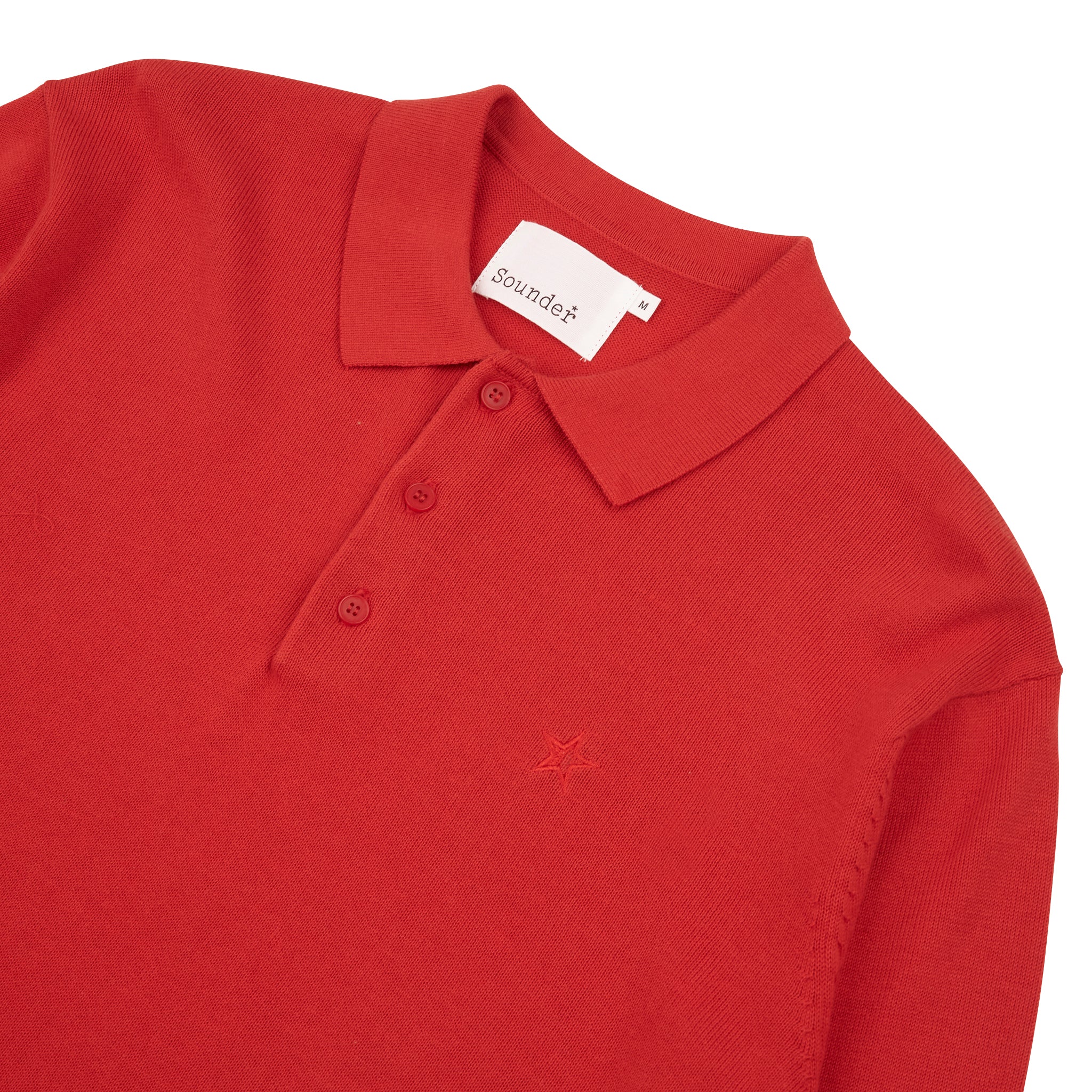 Sounder Golf | Sounder Golf | Clothing | Knits | Fine Cut Knitted Polo - Lava Red | Knits & Sweats