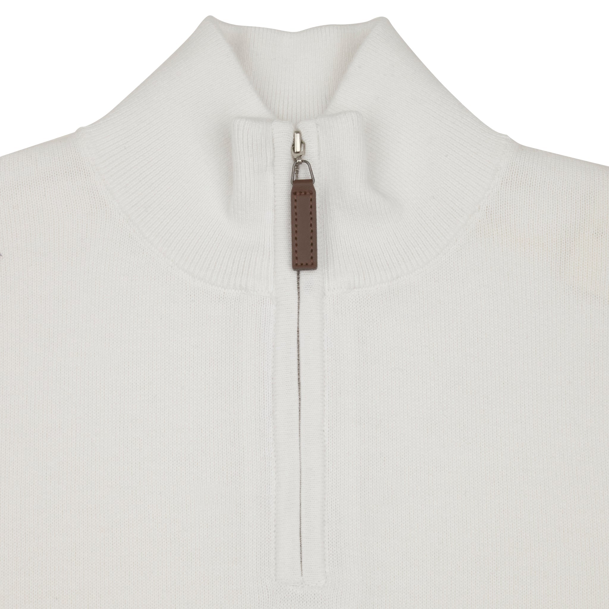 Sounder Golf | Sounder Golf | Knits | Fine Cut Half Zip - Off White | Knits & Sweats