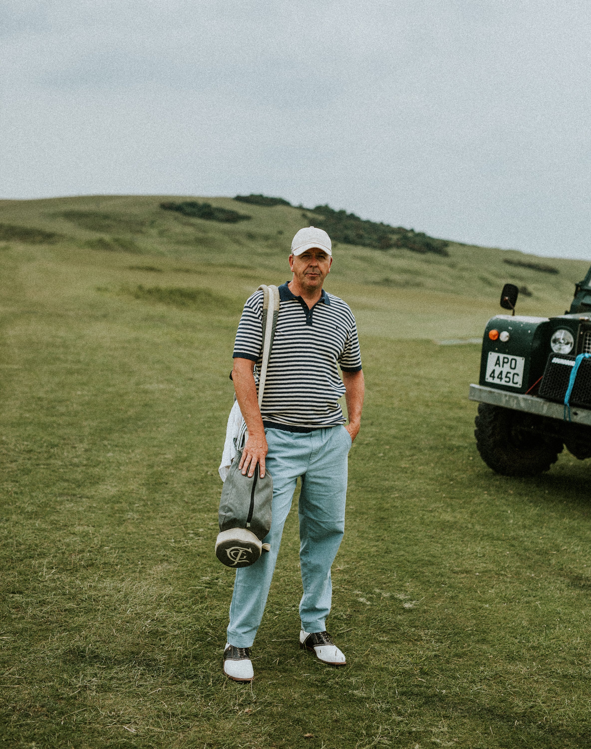 Sounder Golf | Sounder Golf | Clothing | Polos | Fuzzy Polo - Navy and Off White | Polos