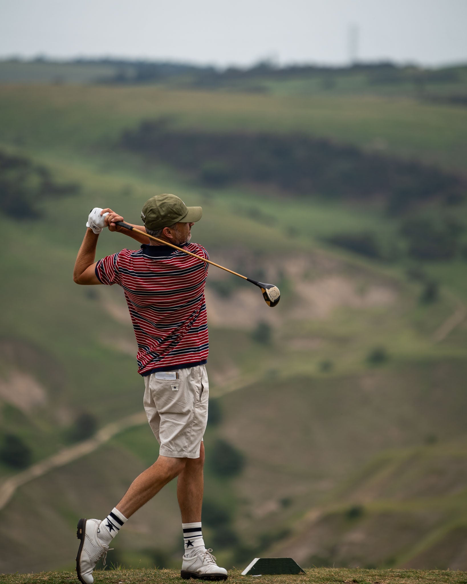 Monterey Stripe Polo - Deep Red / Deep Navy