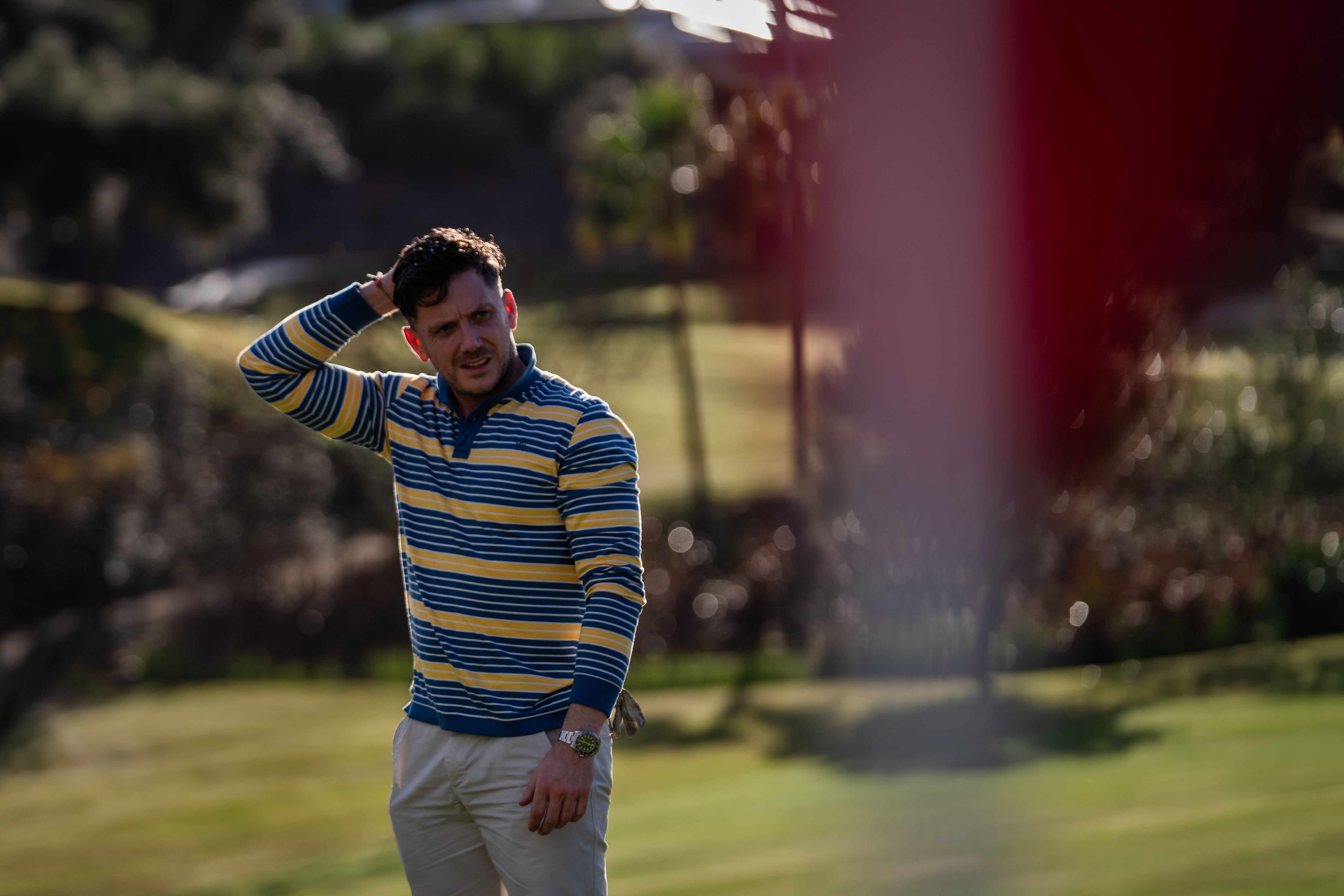 Monterey Long Sleeve Polo - Petrol Blue / Sun Yellow