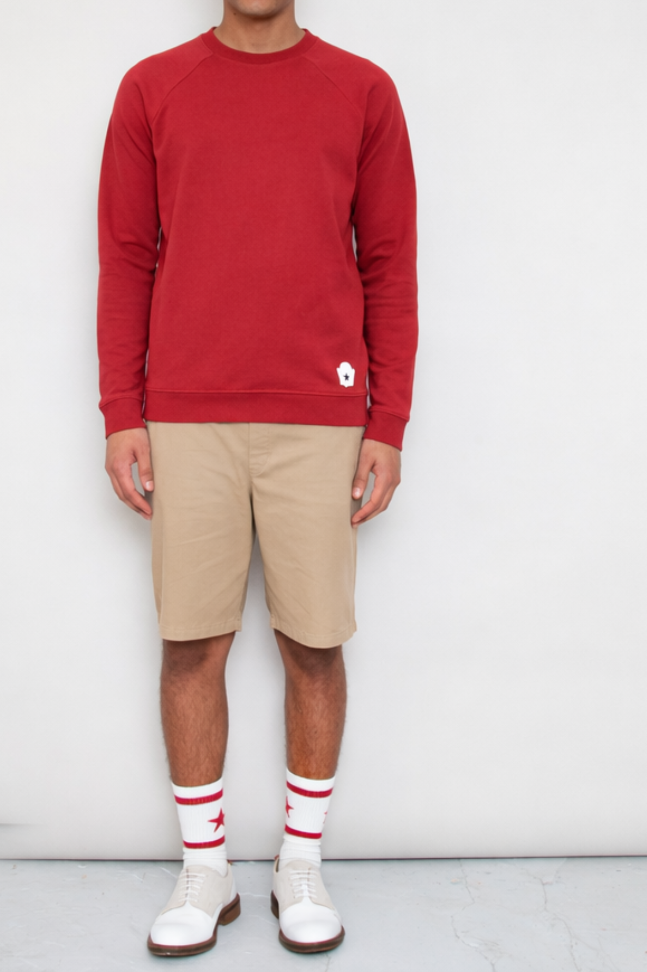 Raglan Star Sweat - Burgundy