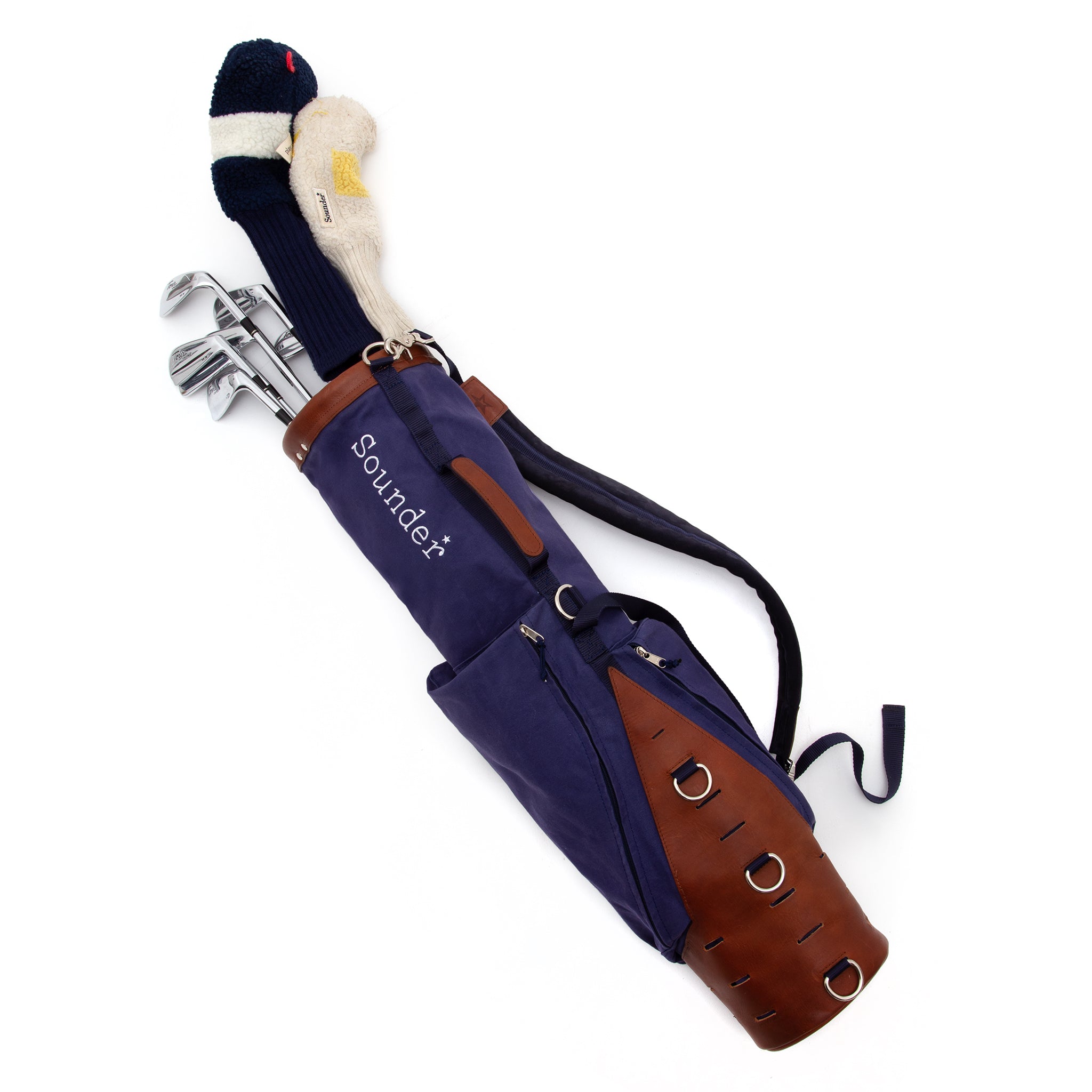 Sounder Golf | Sounder Golf | Golf Bags | The Sounder Golf Bag - Navy / Tan | Bag