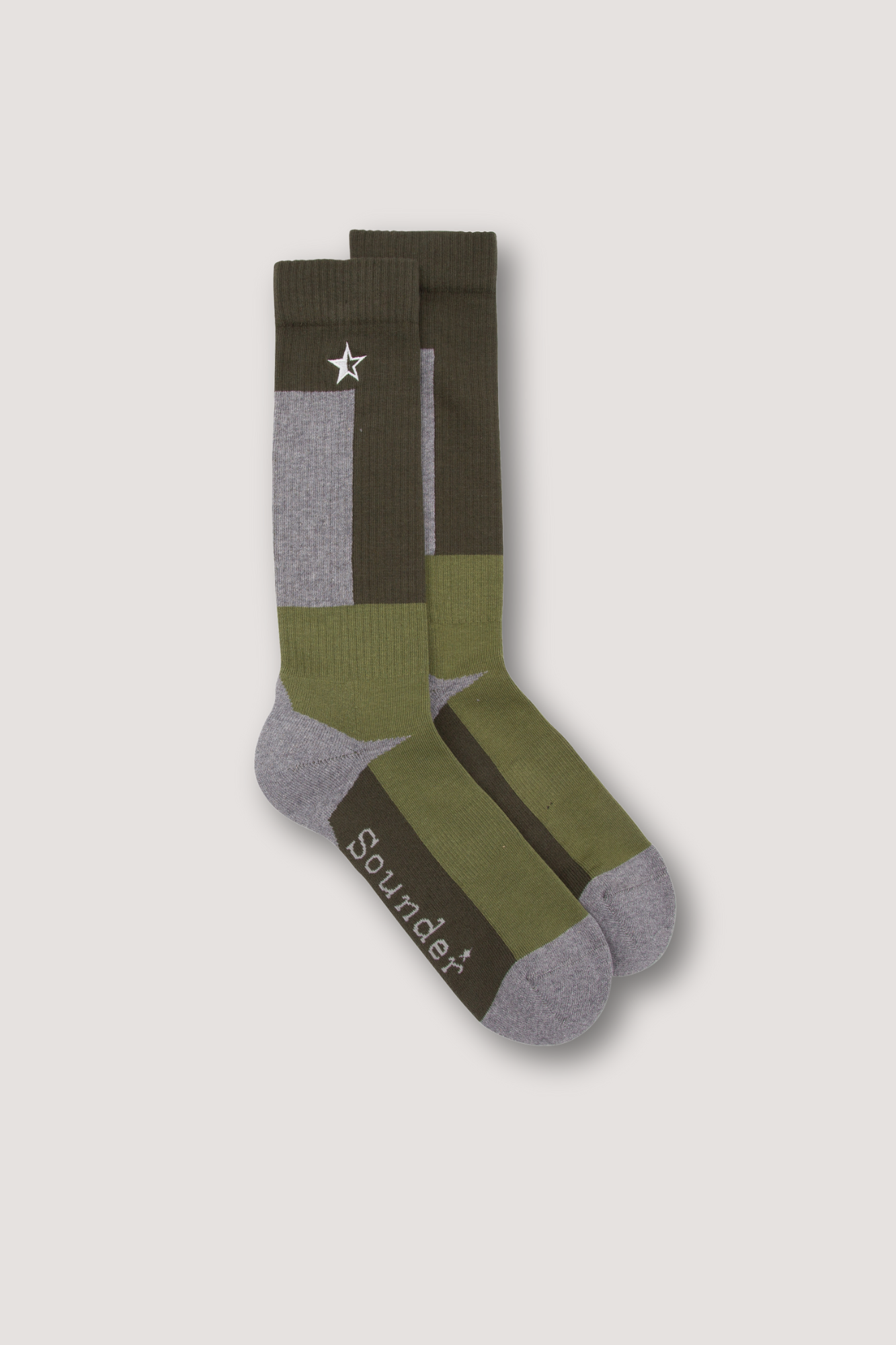 Long Marl Sock - Olive