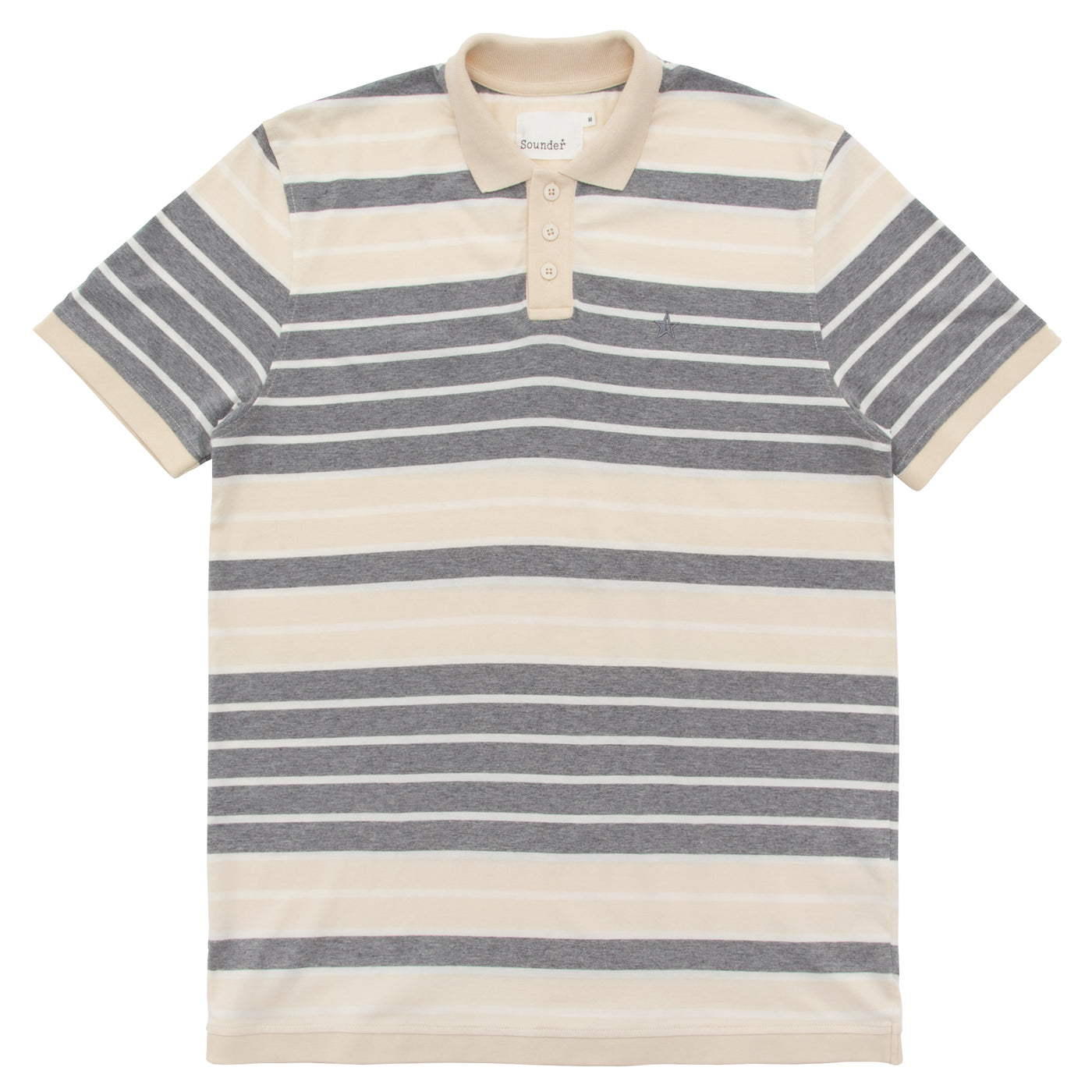 Play Well Polo - Mid Grey / Natural