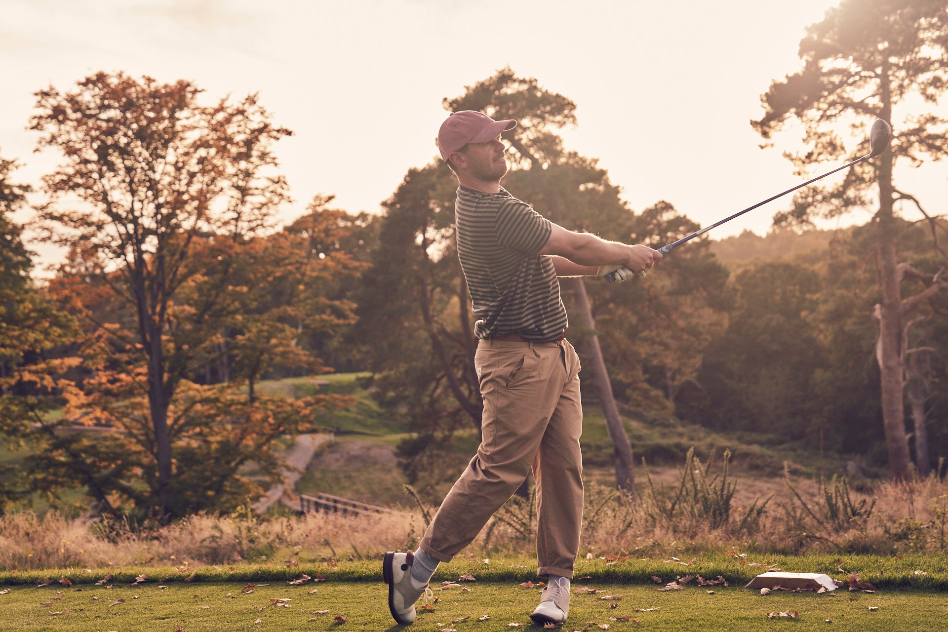 Stripe T-Shirt in Olive and Charcoal