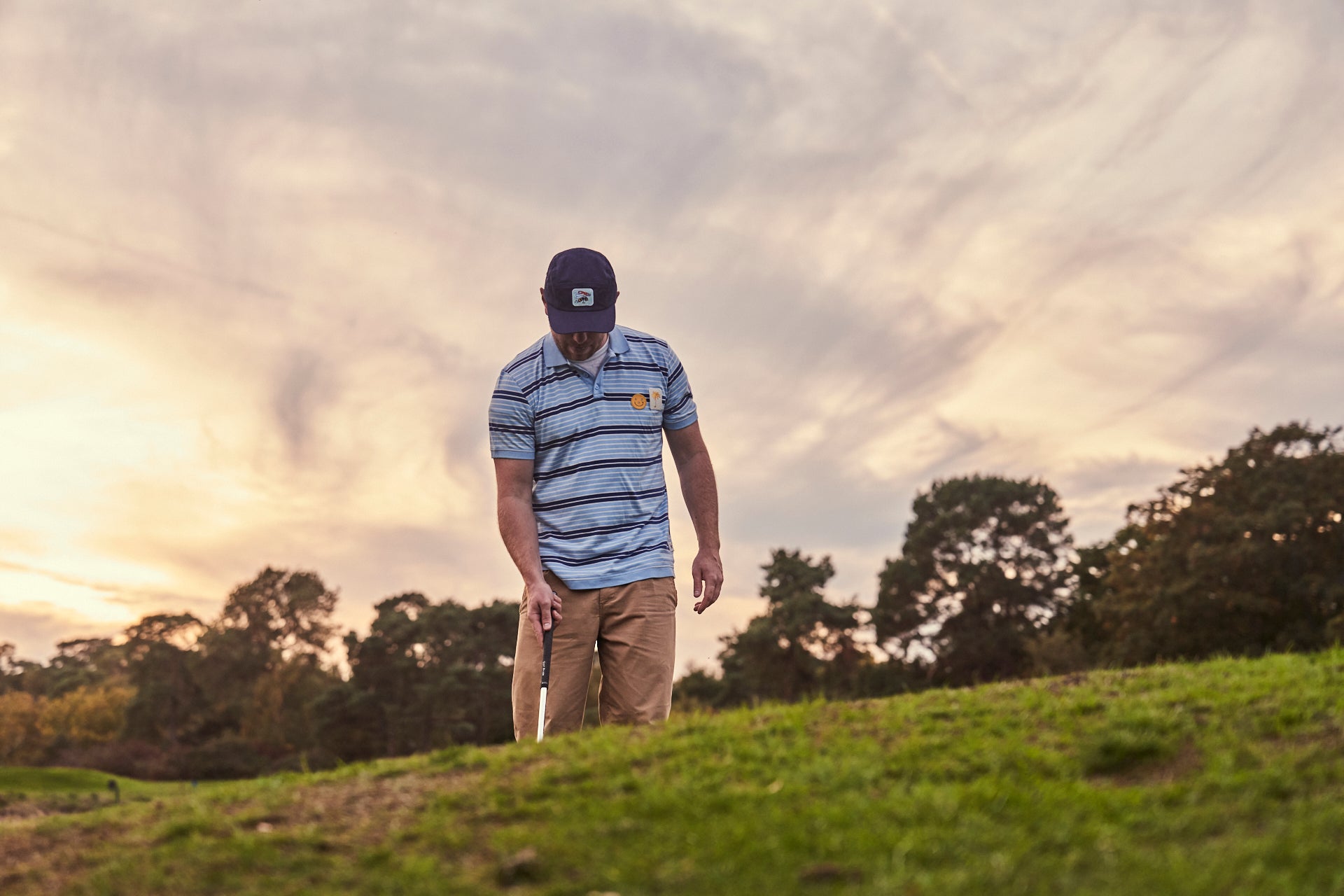 Sounder Golf | Sounder Golf | Clothing | Polos | Sounder x Random Golf Club Monterey Polo - Sky Blue and Indigo | T-Shirts & Shirts