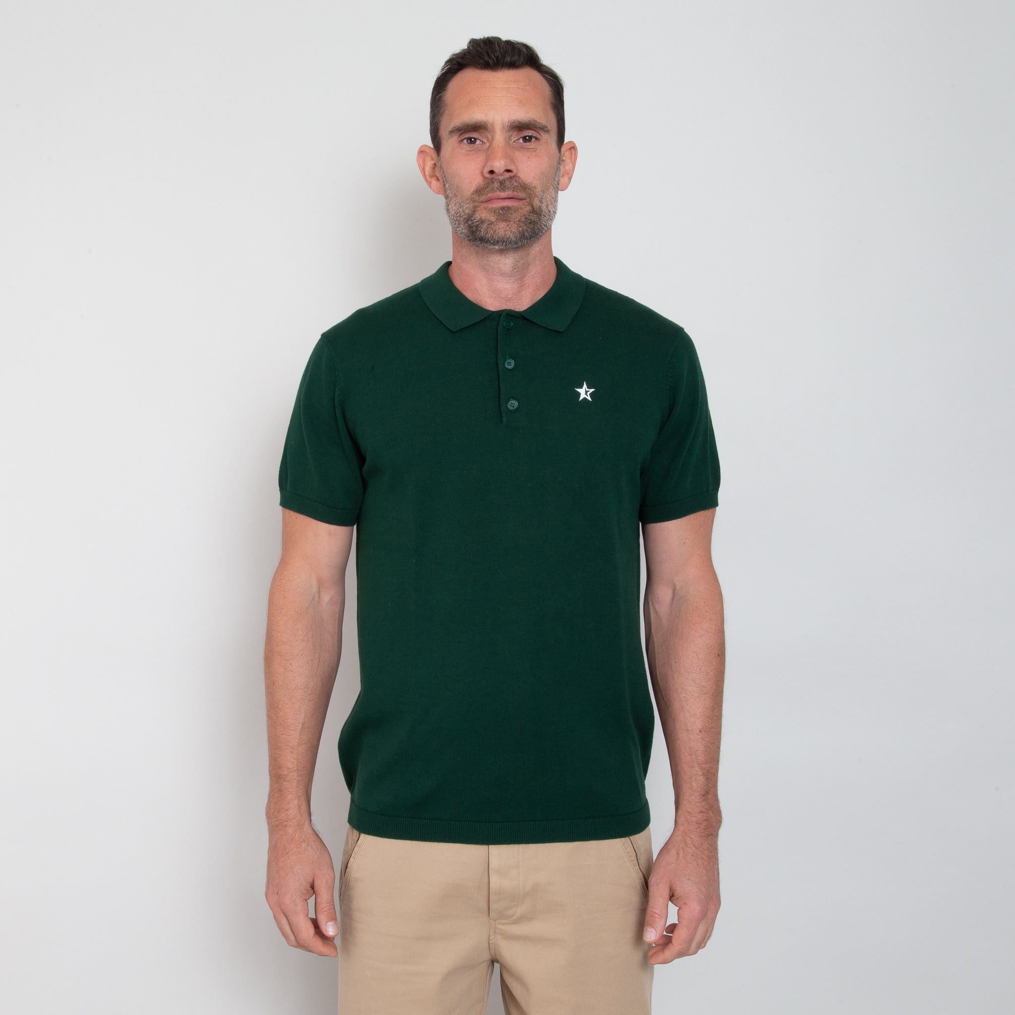 Sounder Golf | Sounder Golf | Polos | Play Well Knitted Polo - Pine | Polos