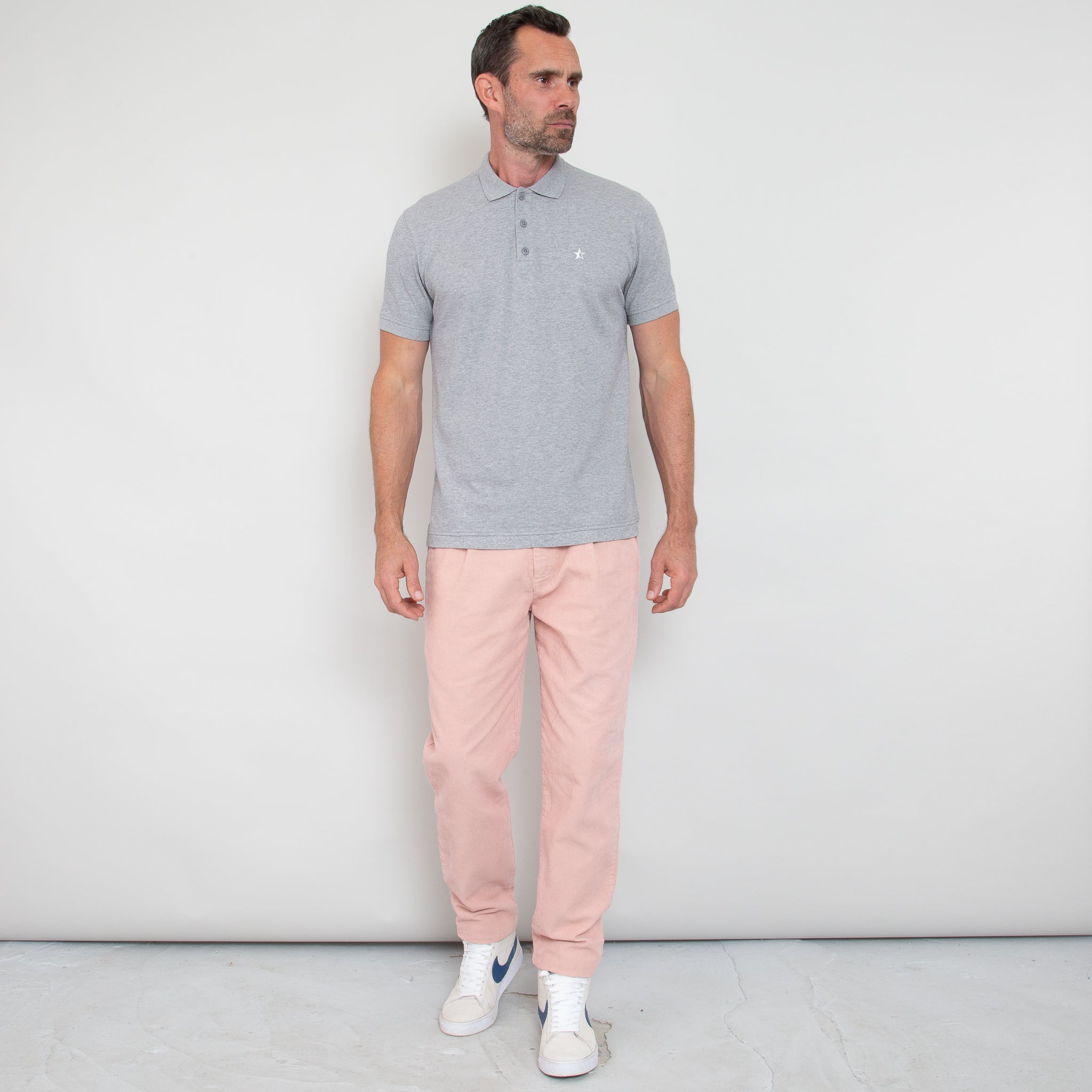 Sounder Golf | Sounder Golf | Clothing | Polos | Play Well Polo - Light Grey Melange | Polos