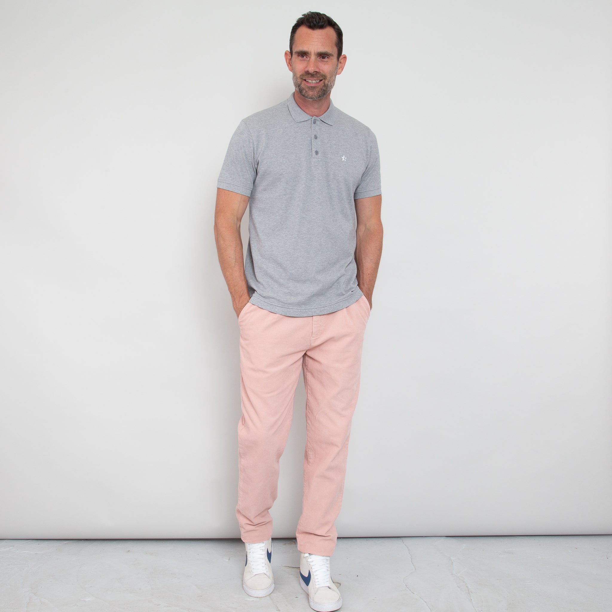 Sounder Golf | Sounder Golf | Clothing | Polos | Play Well Knitted Polo - Light Grey Marl | Knits & Sweats