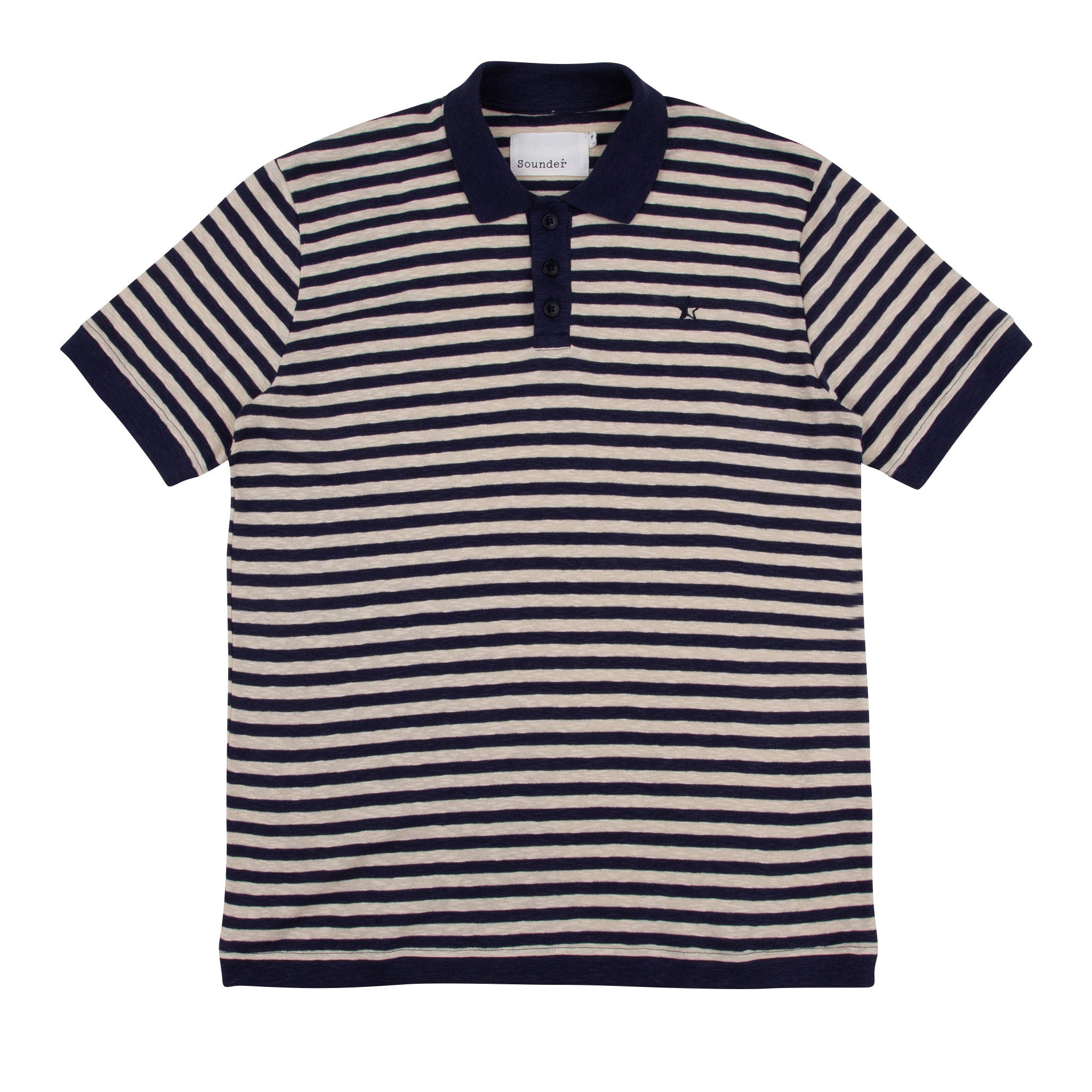 Sounder Golf | Sounder Golf | Clothing | Polos | Fuzzy Polo - Navy and Off White | Polos