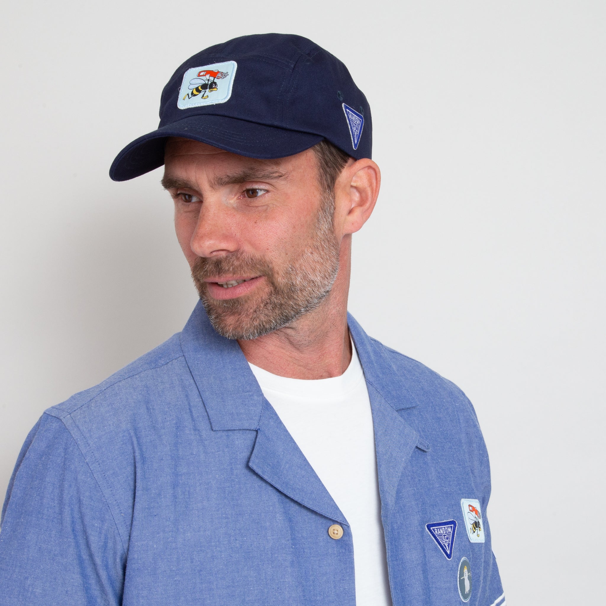 Sounder x Random Golf Club Five Panel Cap in Navy