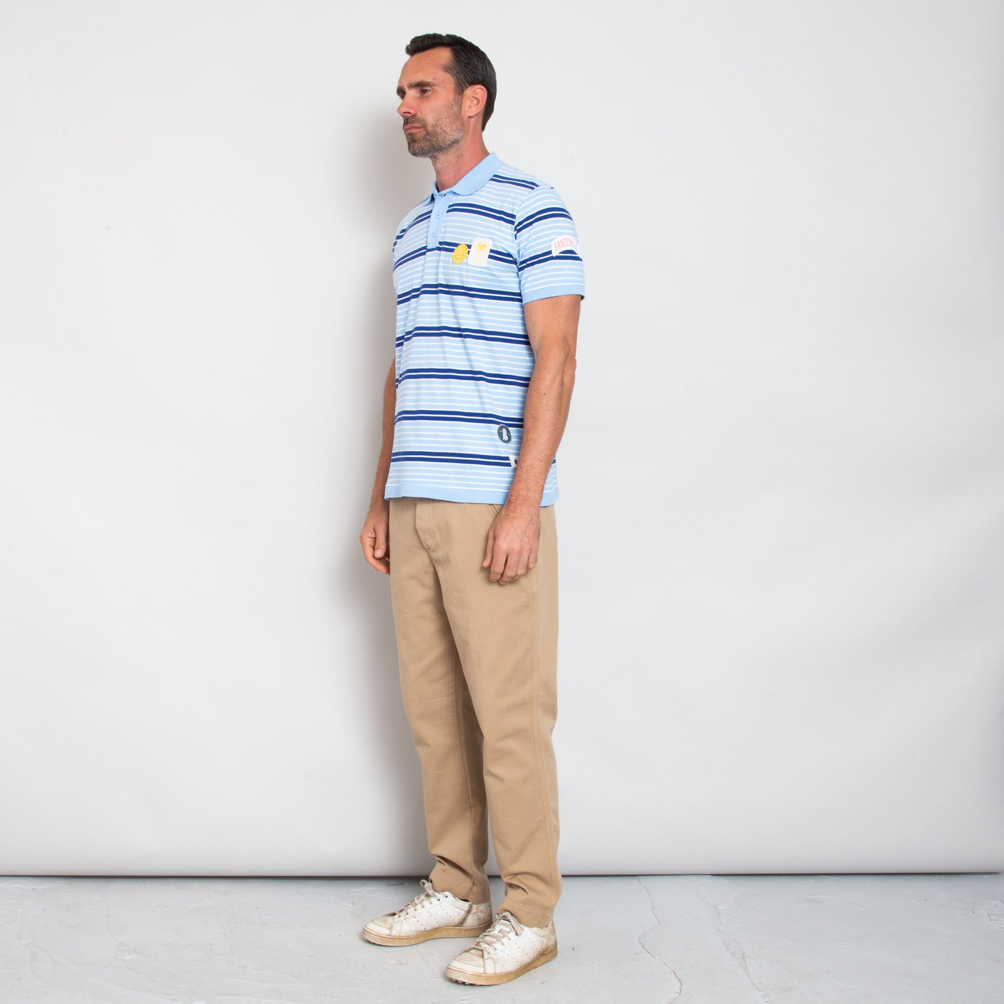 Sounder Golf | Sounder Golf | Clothing | Polos | Sounder x Random Golf Club Monterey Polo - Sky Blue and Indigo | T-Shirts & Shirts