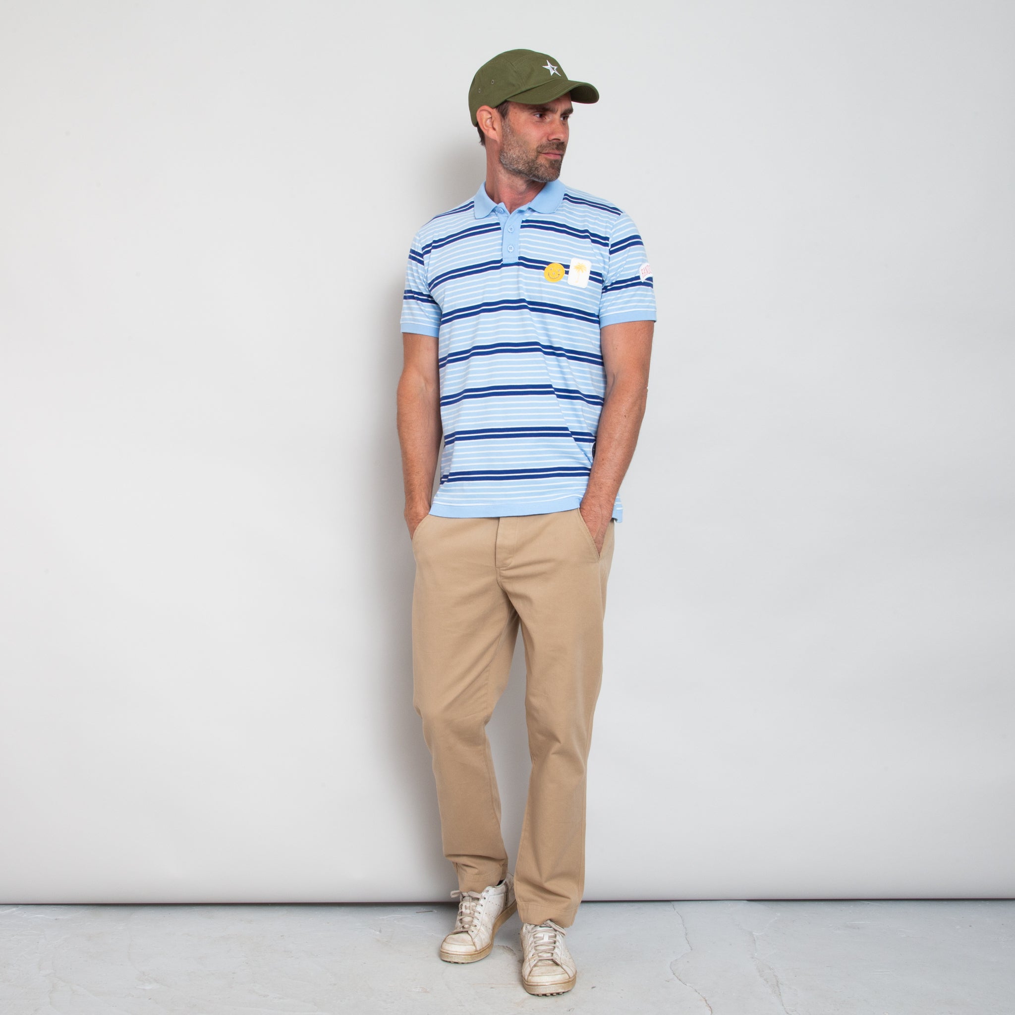 Sounder Golf | Sounder Golf | Clothing | Polos | Sounder x Random Golf Club Monterey Polo - Sky Blue and Indigo | T-Shirts & Shirts