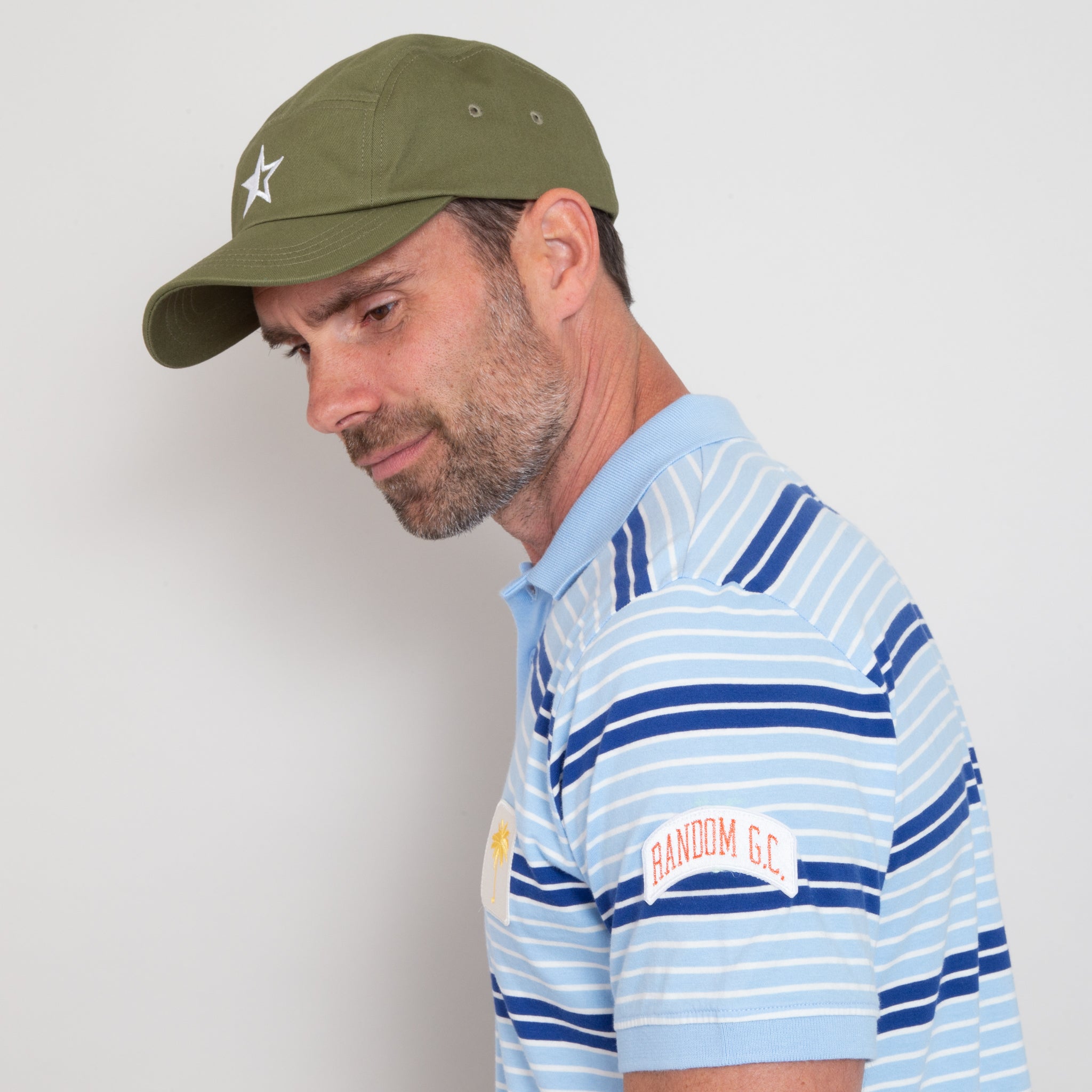 Sounder Golf | Sounder Golf | Hats | Sounder x Random Golf Club Five Panel Cap in Khaki | Hats & Caps