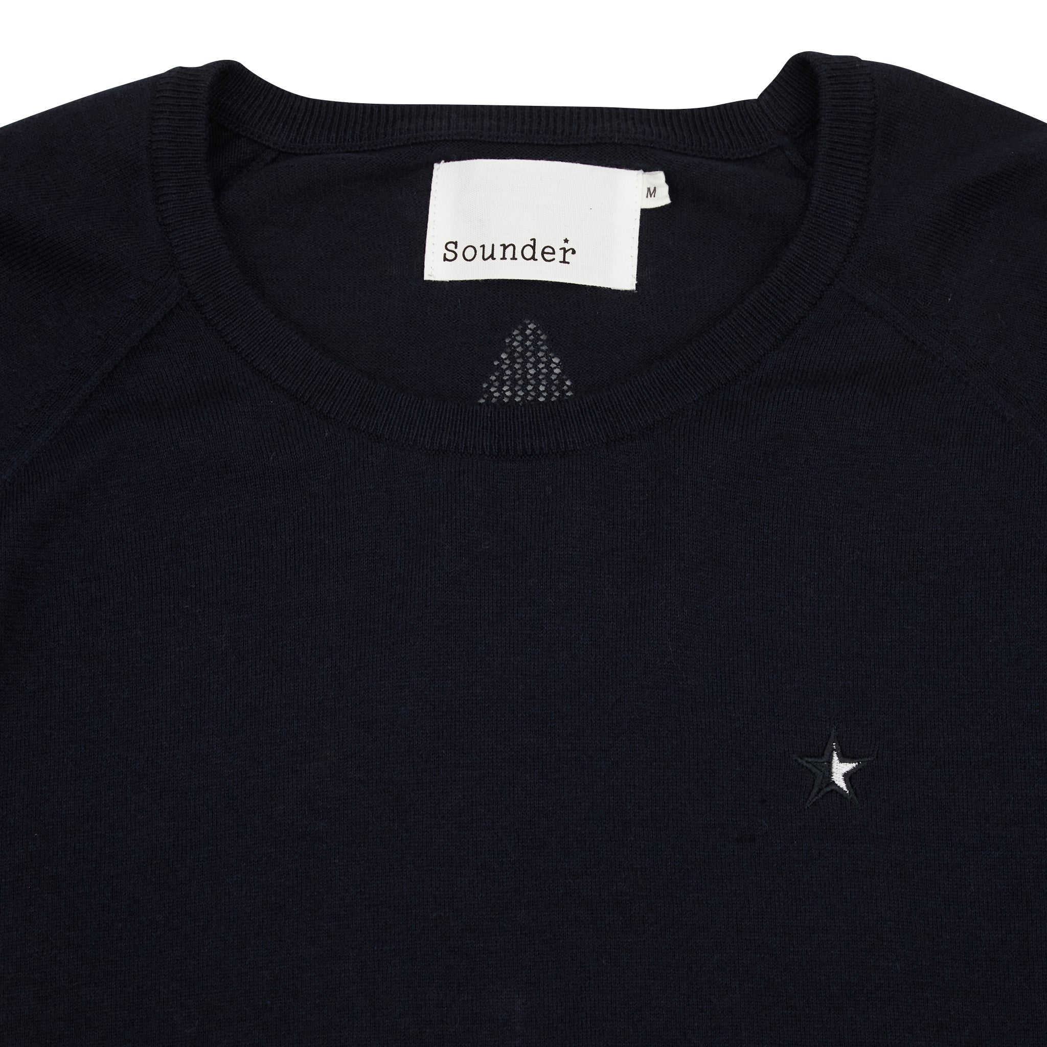 Eden Knit with Pointelle Star - Dark Navy