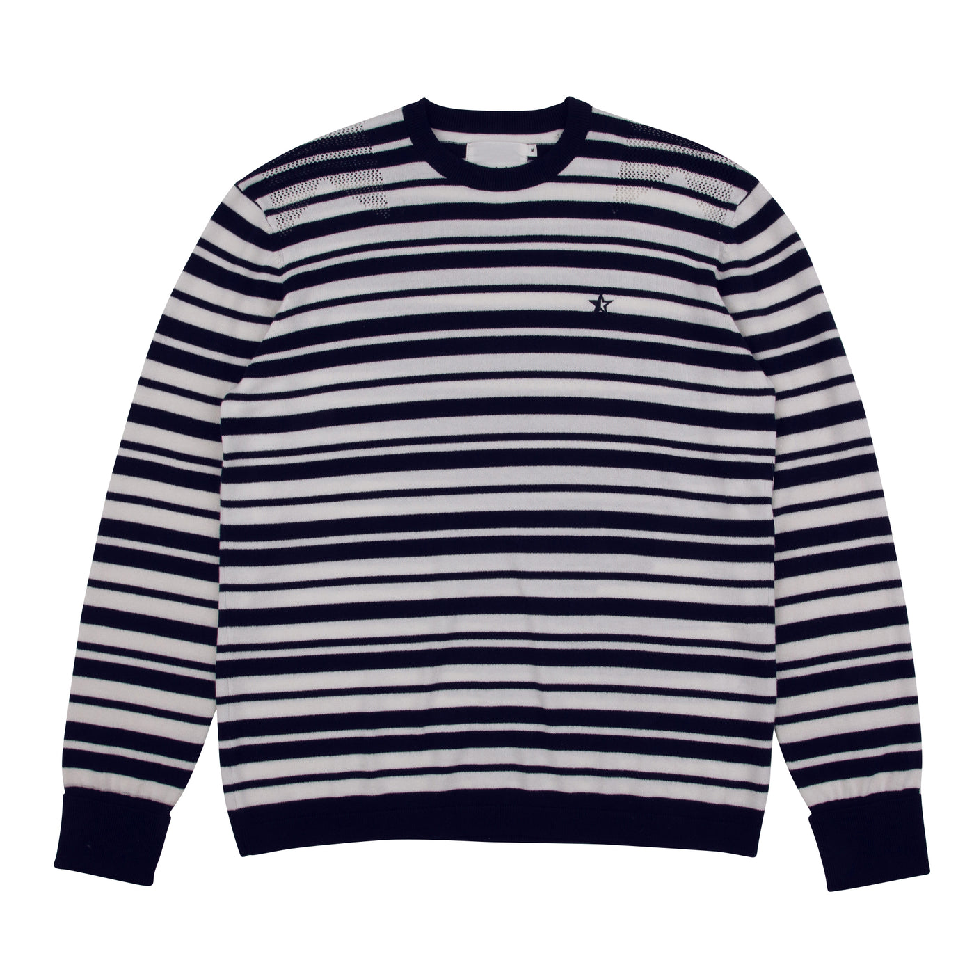 Cosmos Knit - Deep Navy and Off White Stripe
