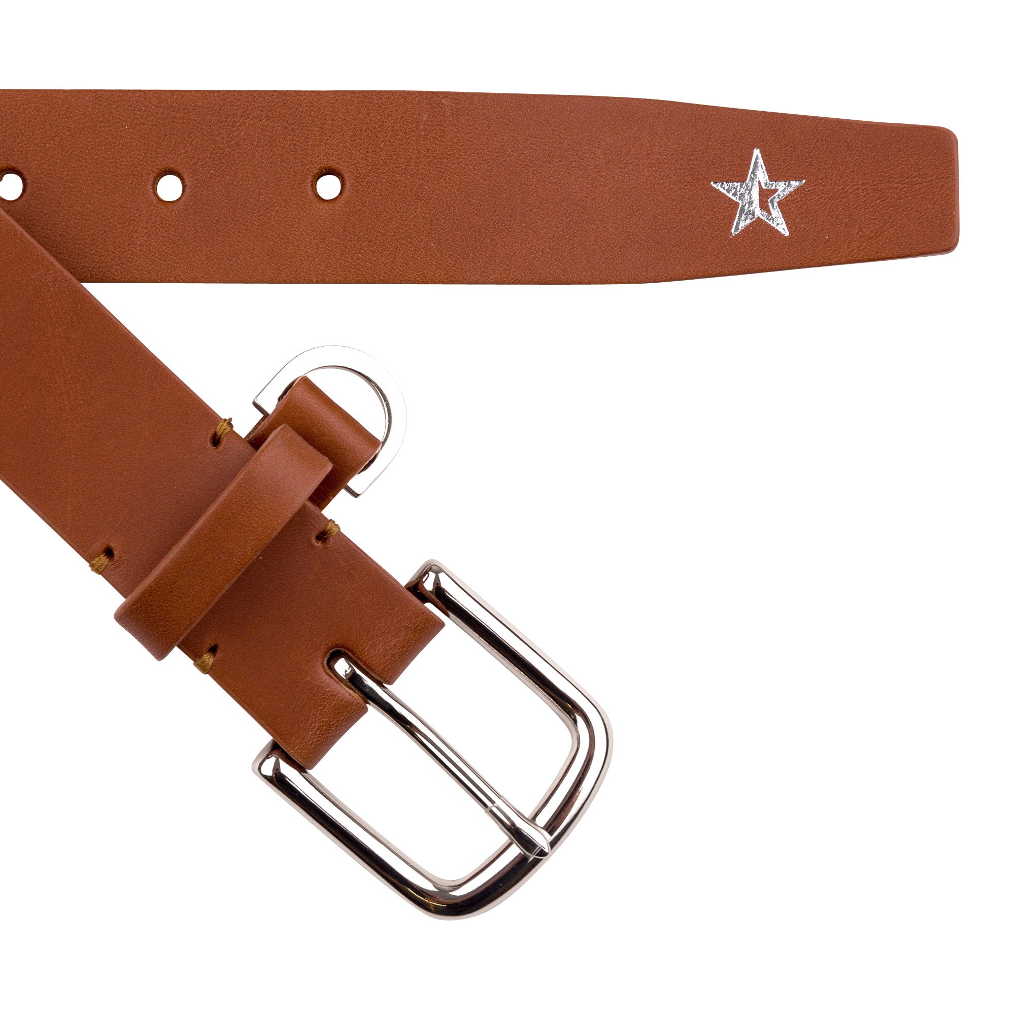 Sounder Golf | Sounder Golf | Accessories | Belts | Star Leather Belt Warm Tan | Leather