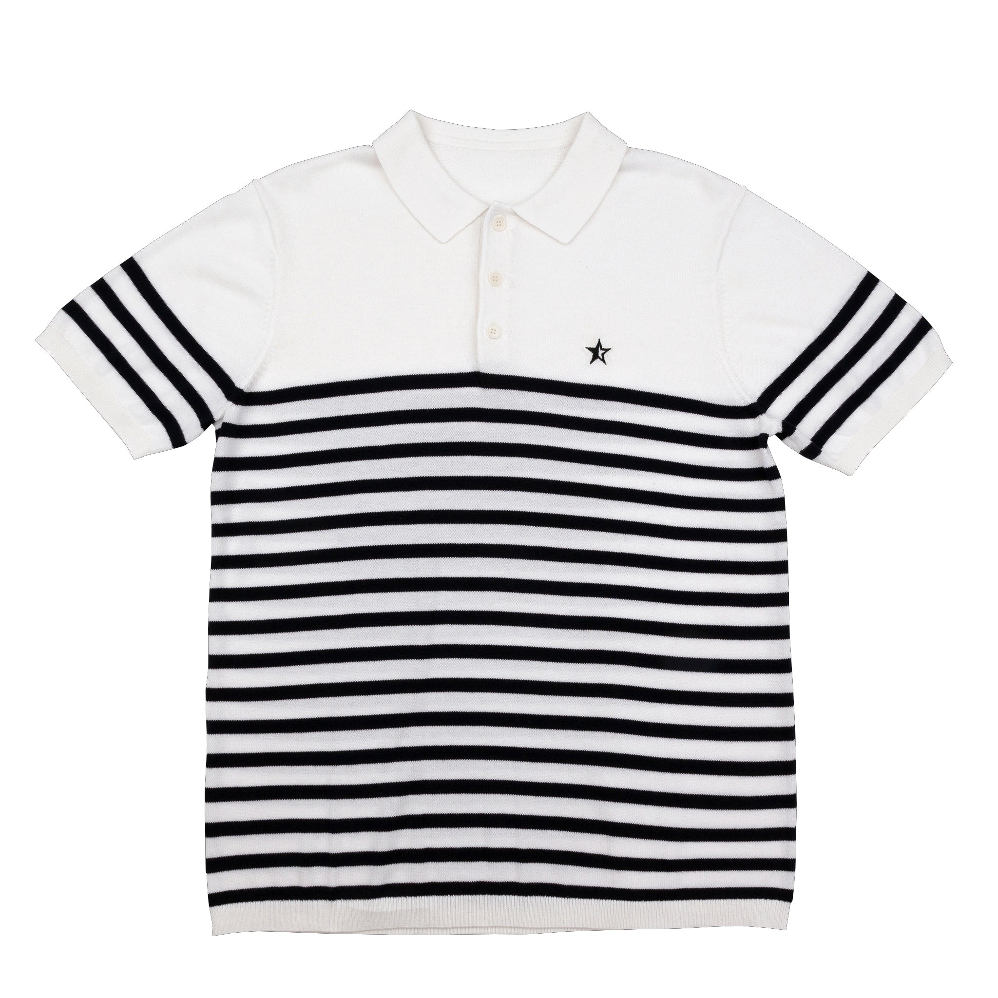 Sounder Golf | Sounder Golf | Polos | Play Well Knitted Polo - Breton White/ Navy | Polos