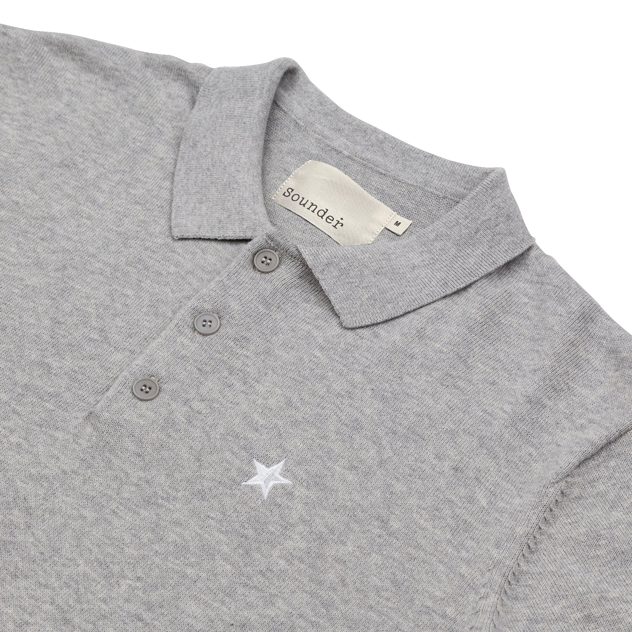 Sounder Golf | Sounder Golf | Clothing | Polos | Play Well Knitted Polo - Light Grey Marl | Knits & Sweats