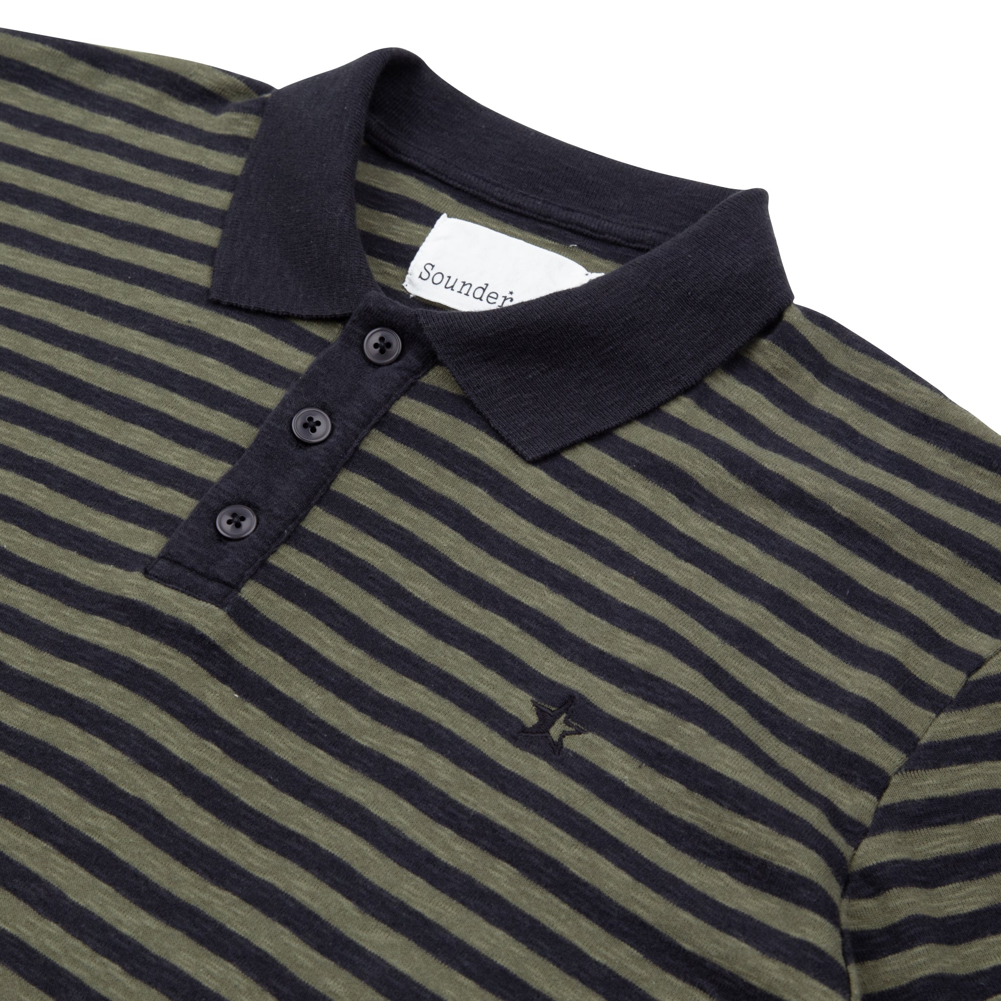 Sounder Golf | Sounder Golf | Clothing | Polos | Fuzzy Polo - Olive and Charcoal | T-Shirts & Shirts