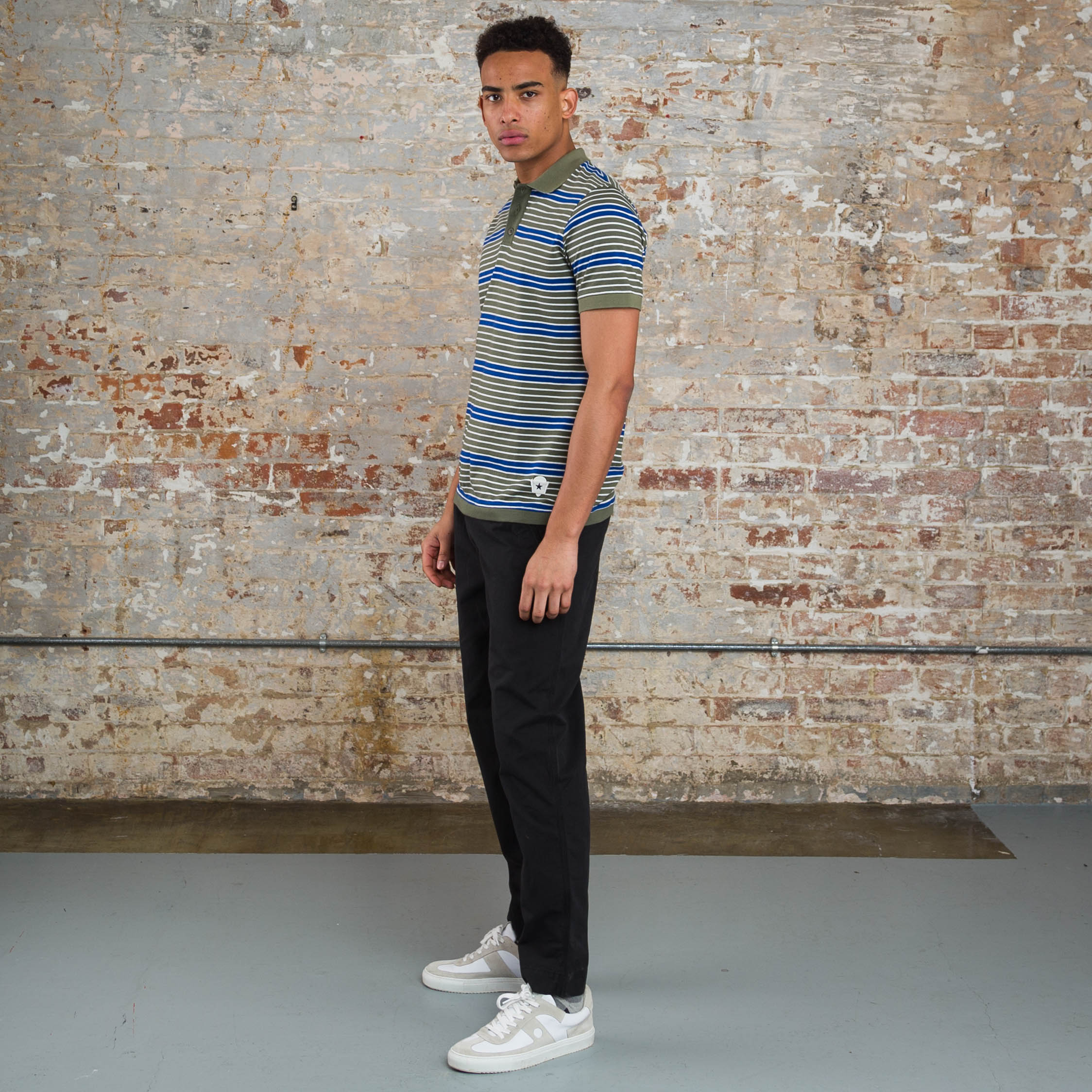 Sounder Golf | Sounder Golf | Clothing | Polos | Monterey Stripe Polo - Indigo and Slate | T-Shirts & Shirts