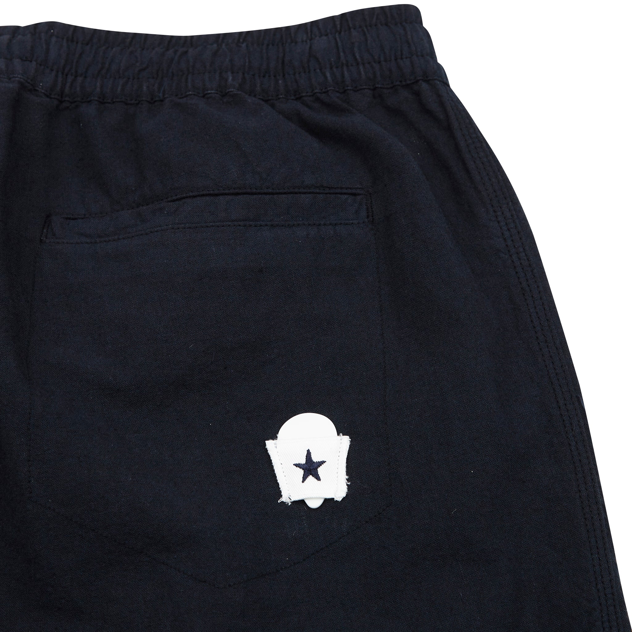 Drawcord Good Walk Chino - Navy Linen Cotton