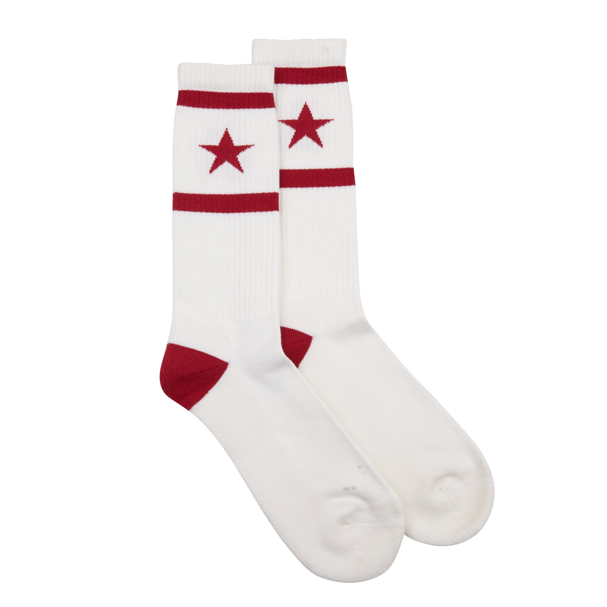 Sounder Golf | Sounder Golf | Clothing | Socks | Star Sock - White and Dark Red | Socks