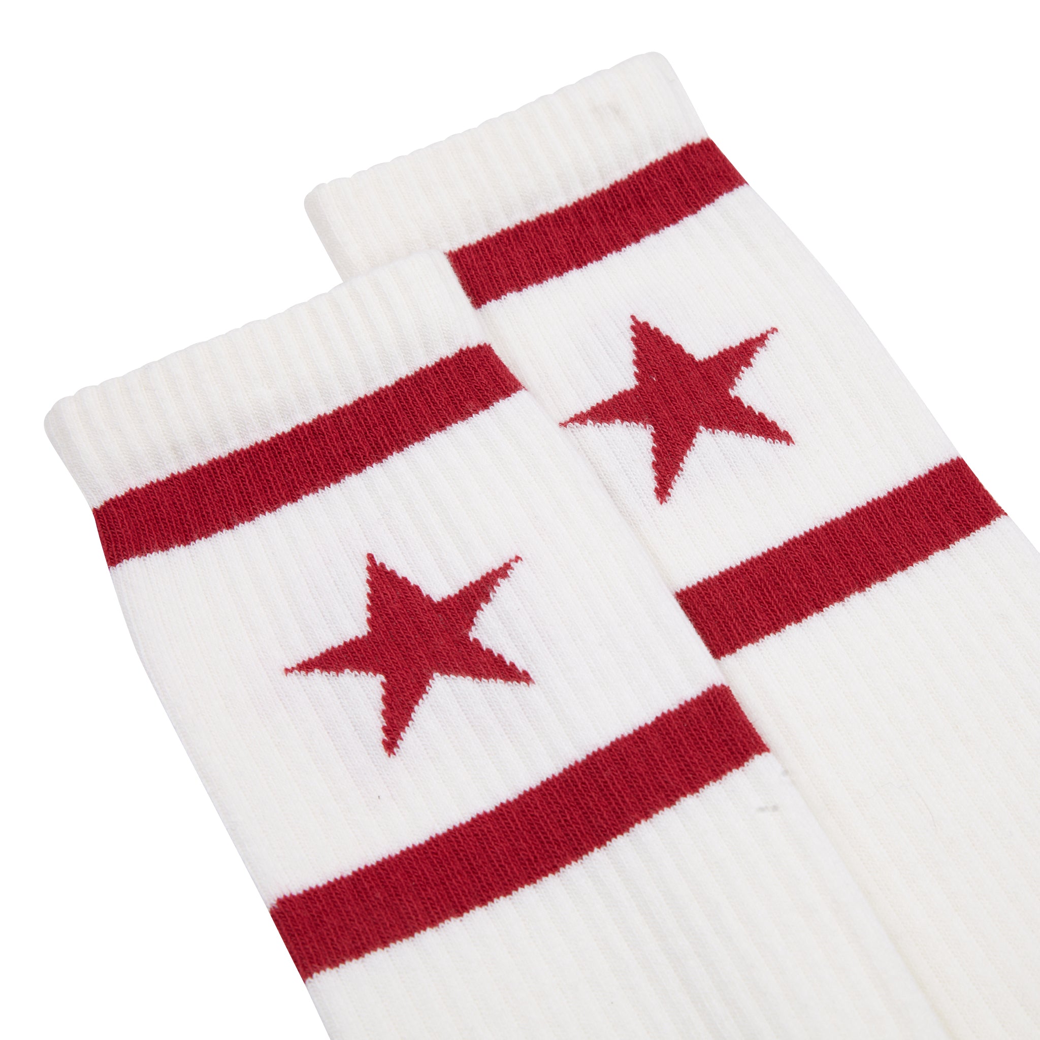Sounder Golf | Sounder Golf | Clothing | Socks | Star Sock - White and Dark Red | Socks