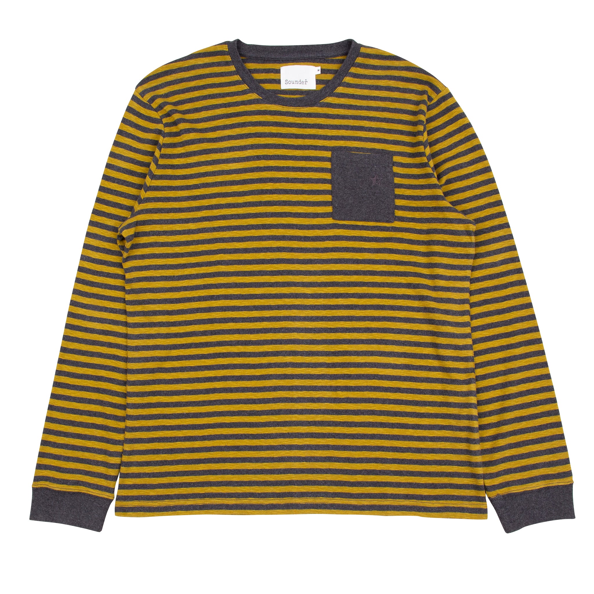 Sounder Golf | Sounder Golf | Clothing | T-Shirts | Fuzzy Pocket Long Sleeve T-Shirt - Gold and Slate | T-Shirts & Shirts